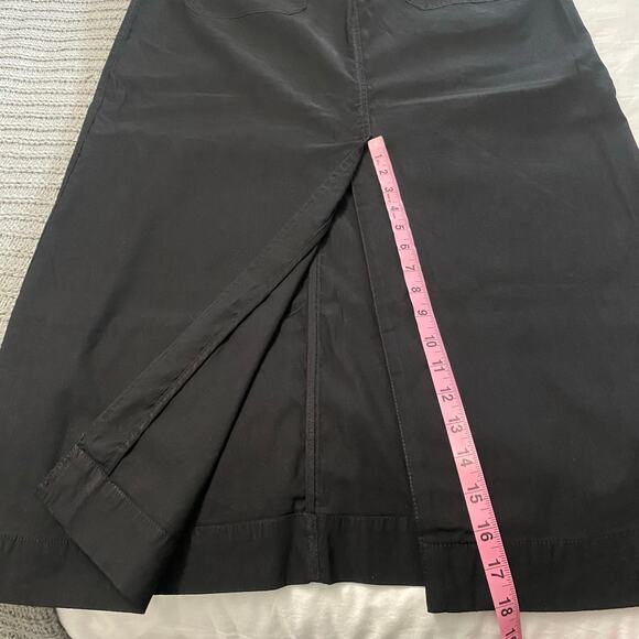Anthropologie Maeve Colette Midi Skirt Women's XL Black Patch Pockets Clean girl - Picture 5 of 12